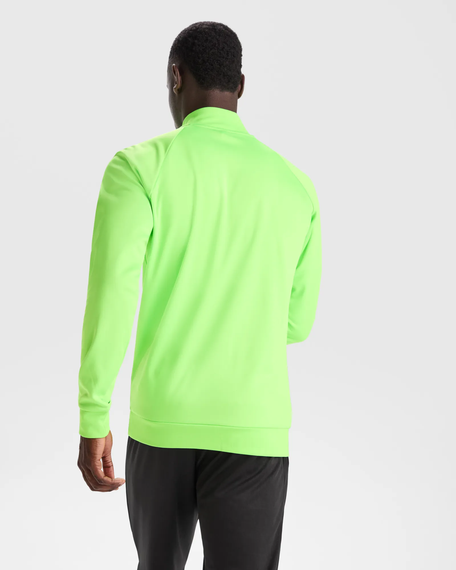 Felpa con mezza zip Roly Epiro, Verde Fluo, dettaglio