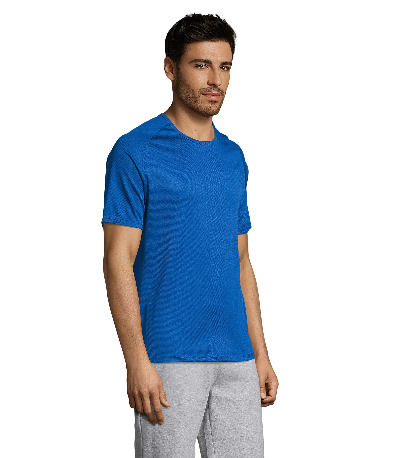 Sporty Blu royal indossata lato