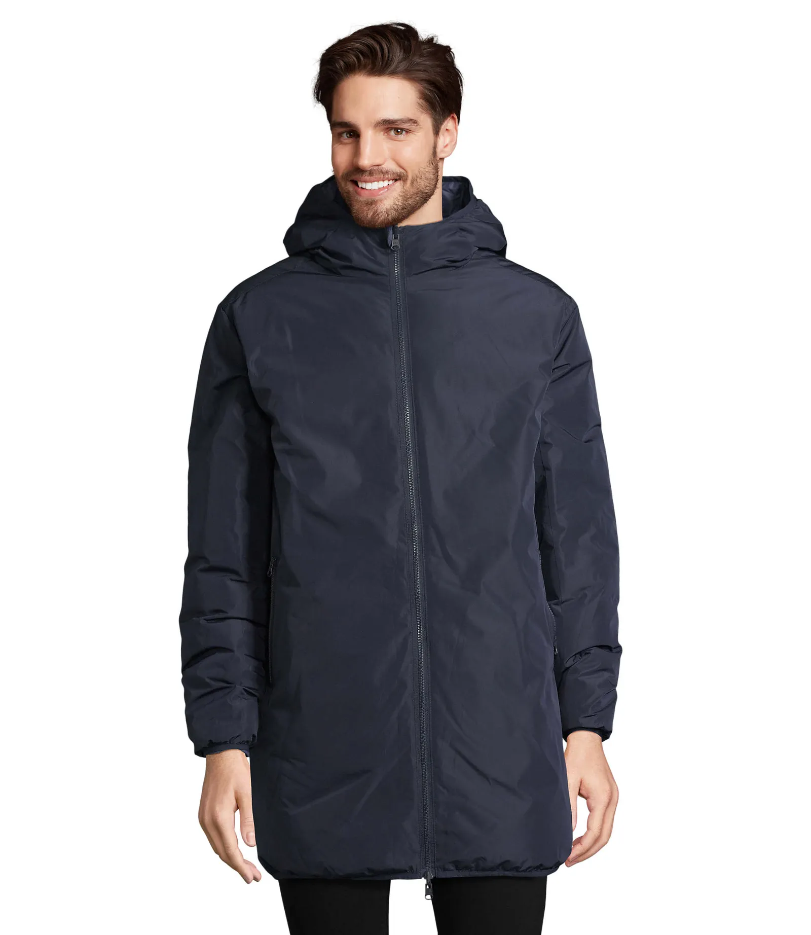 Parka SOL'S Reverse, French navy, su modello, fronte