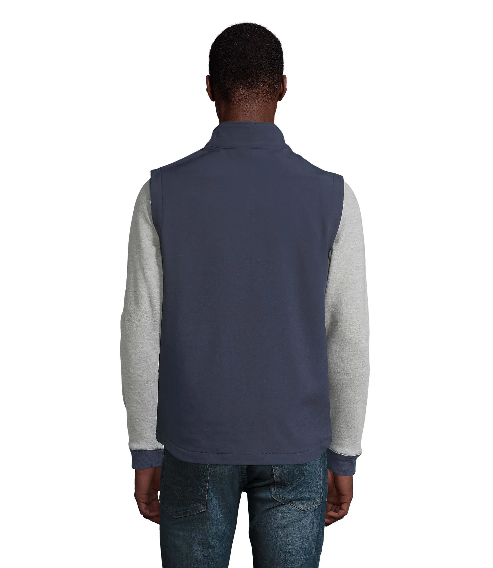 Gilet SOL'S Race BW Men, French navy, su modello, retro