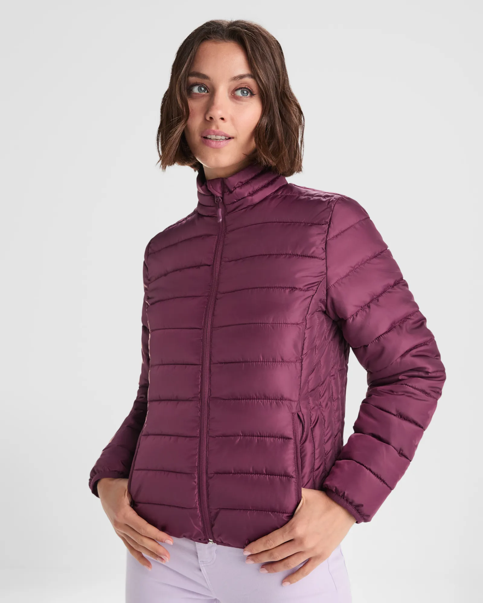 Giubbotto Roly Finland Woman, Rojo Ciruela, dettaglio