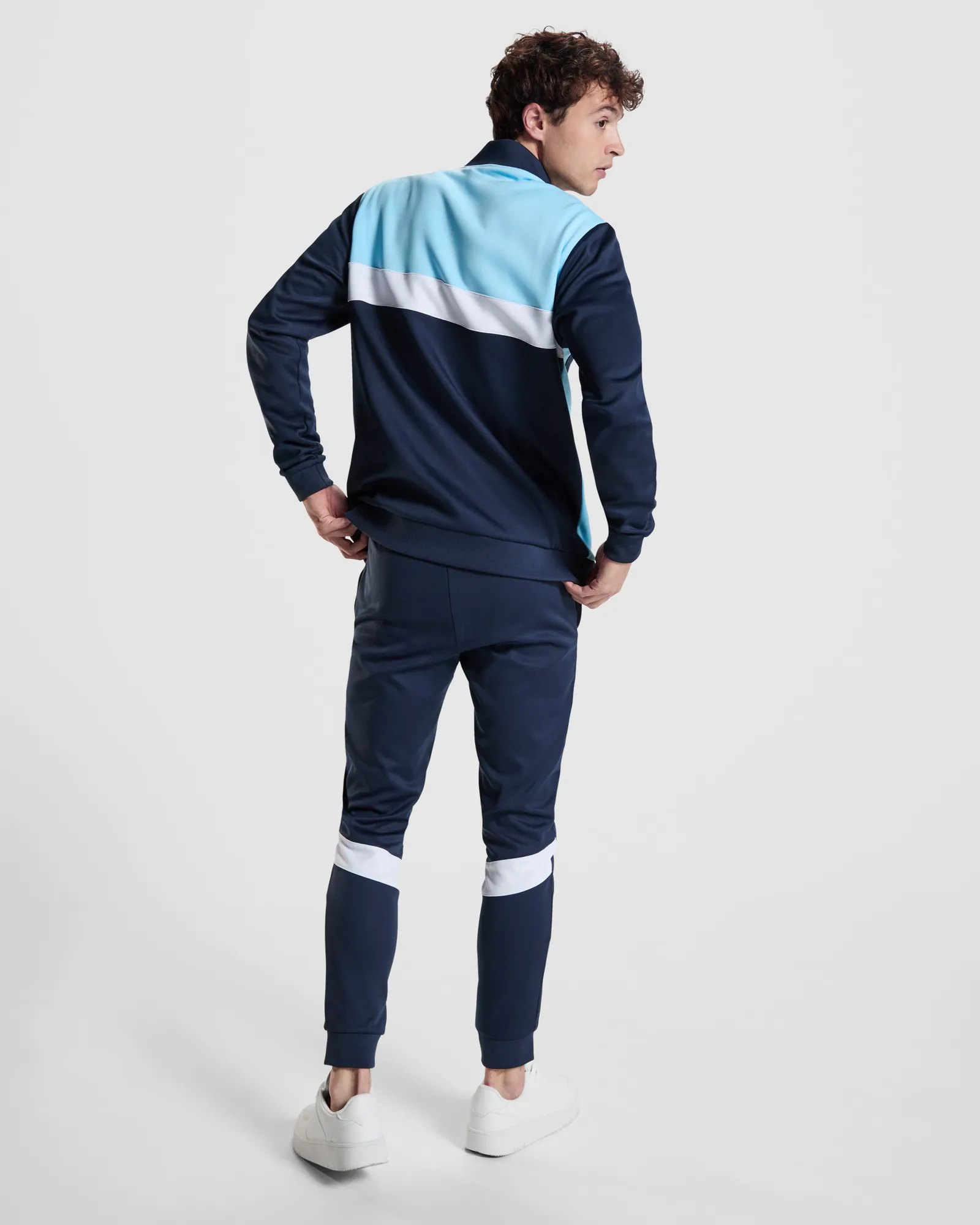 Felpa con zip Roly Leros, Azzurro/Blu Marino, dettaglio