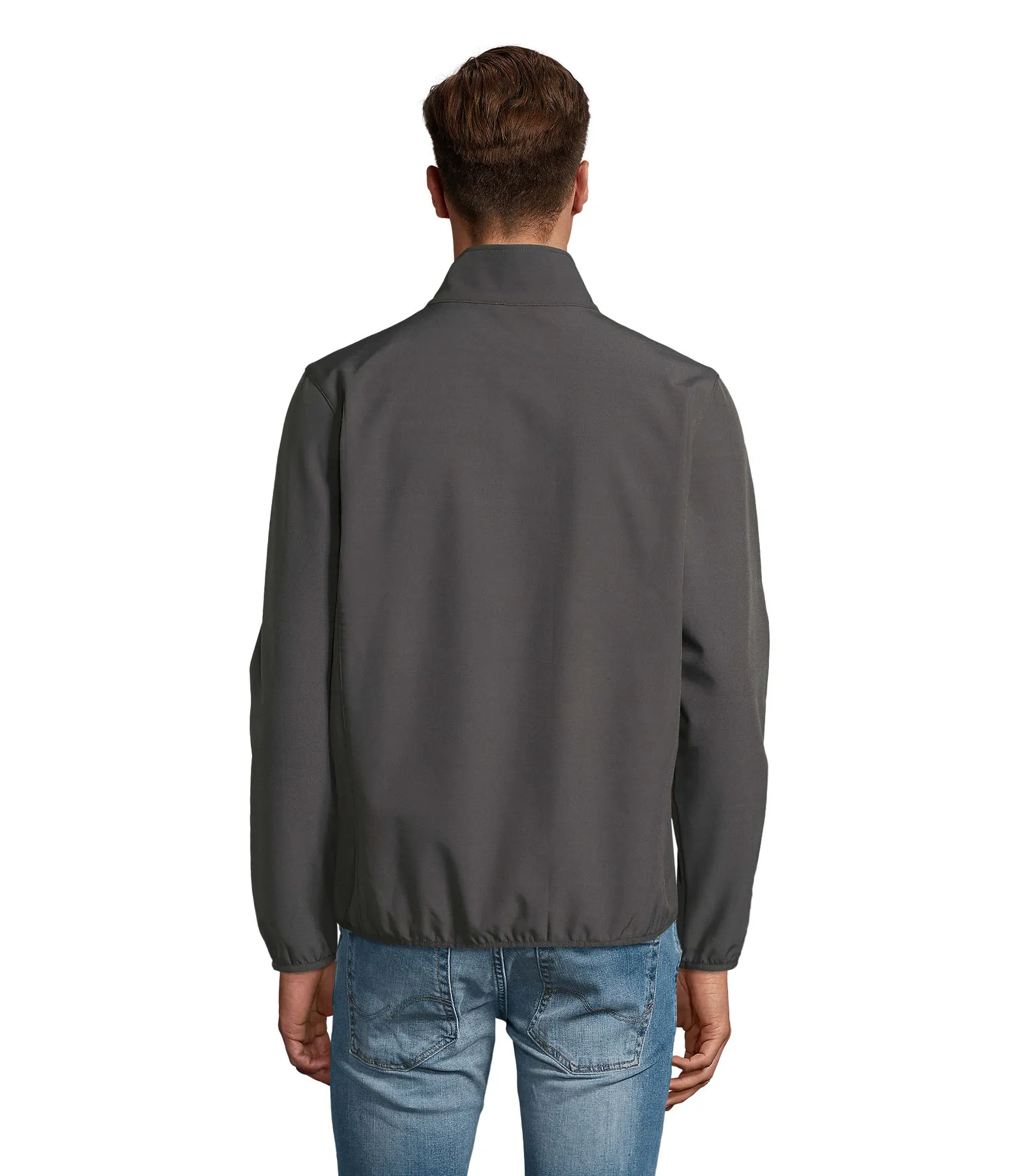 Softshell SOL'S Radian Men, Charcoal grey, su modello, retro