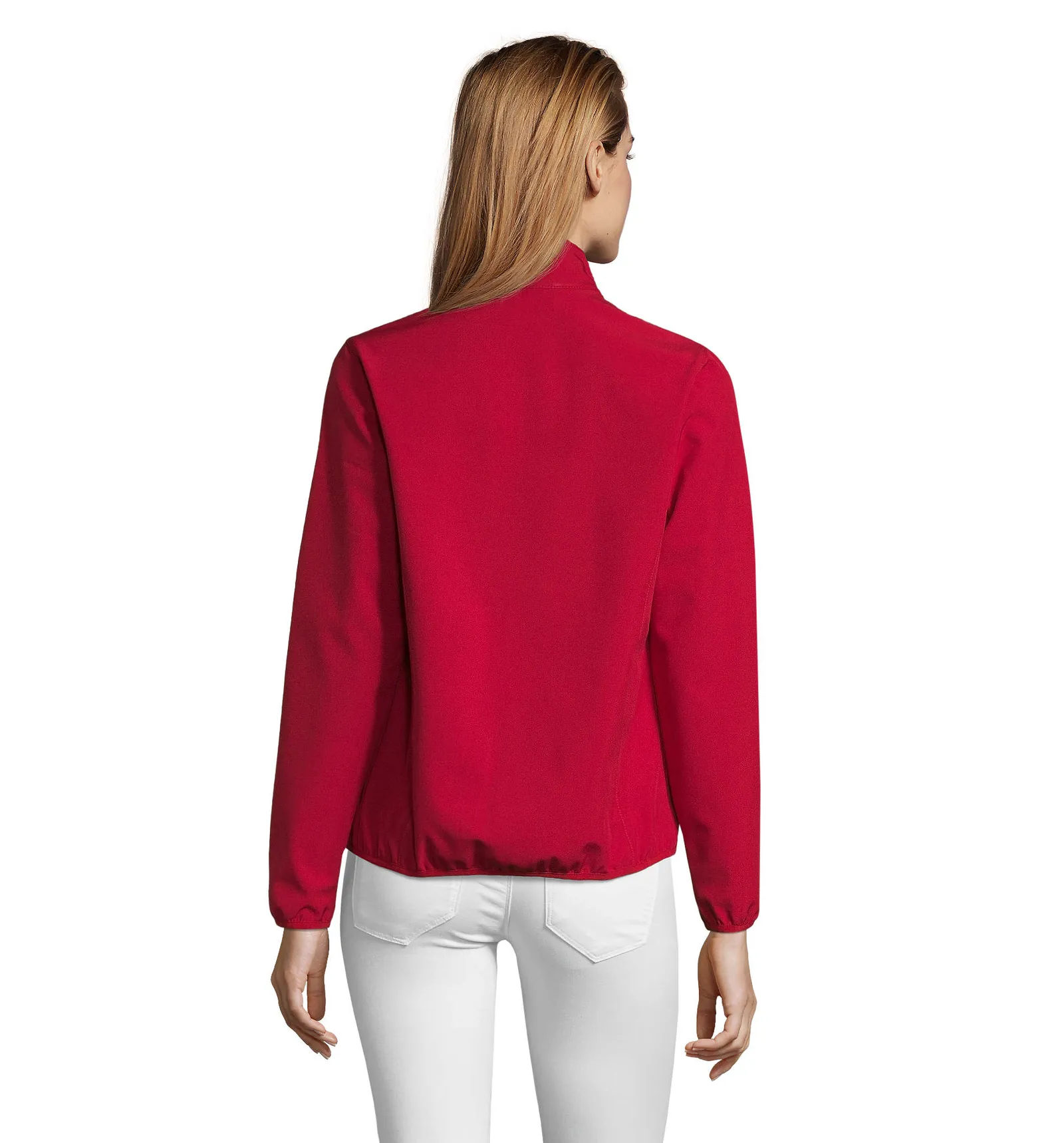 Softshell SOL'S Radian Women, Pepper red, su modello, retro