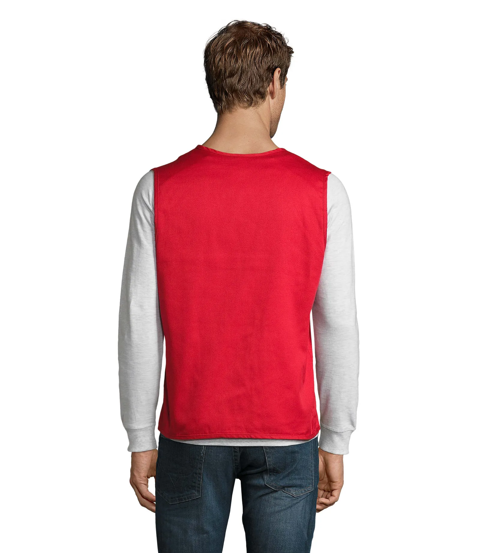Gilet SOL'S Wallace, Red, su modello, retro