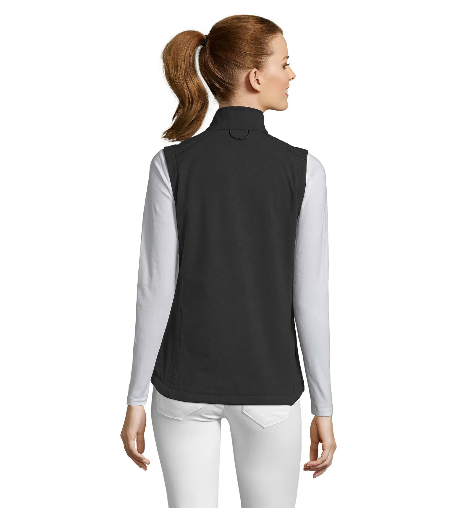Gilet SOL'S Rallye Women, Black, su modello, retro
