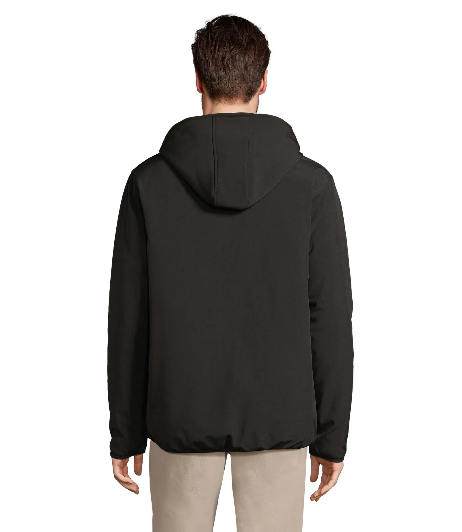 Softshell SOL'S Falcon Padded Men, Black, su modello, retro