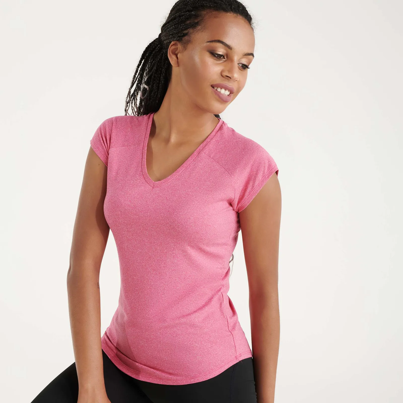 T-shirt tecnica Roly Avus, Rosa Vigorè