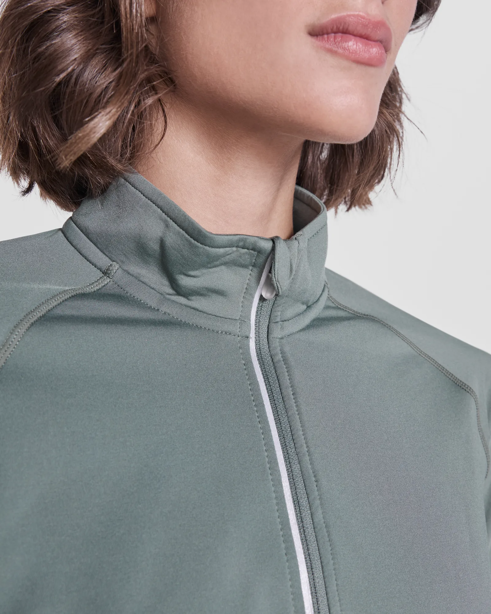 Felpa con zip Roly Estambul Woman, Verde Laurel, dettaglio 5