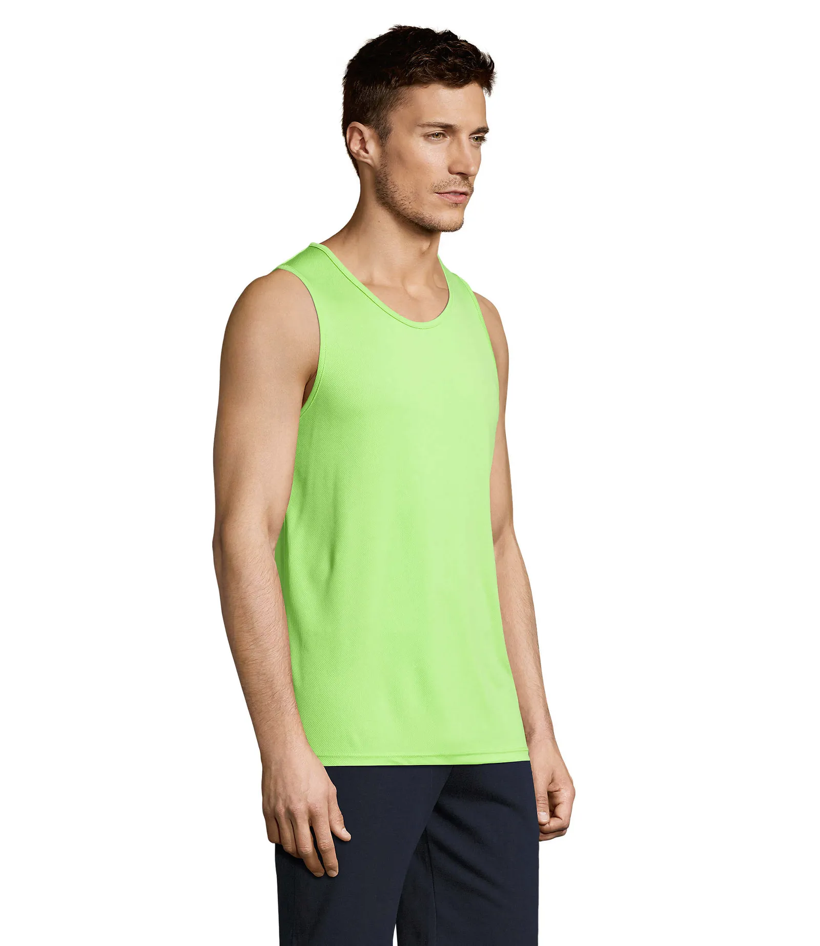 Sporty TT Men Verde mela indossata lato
