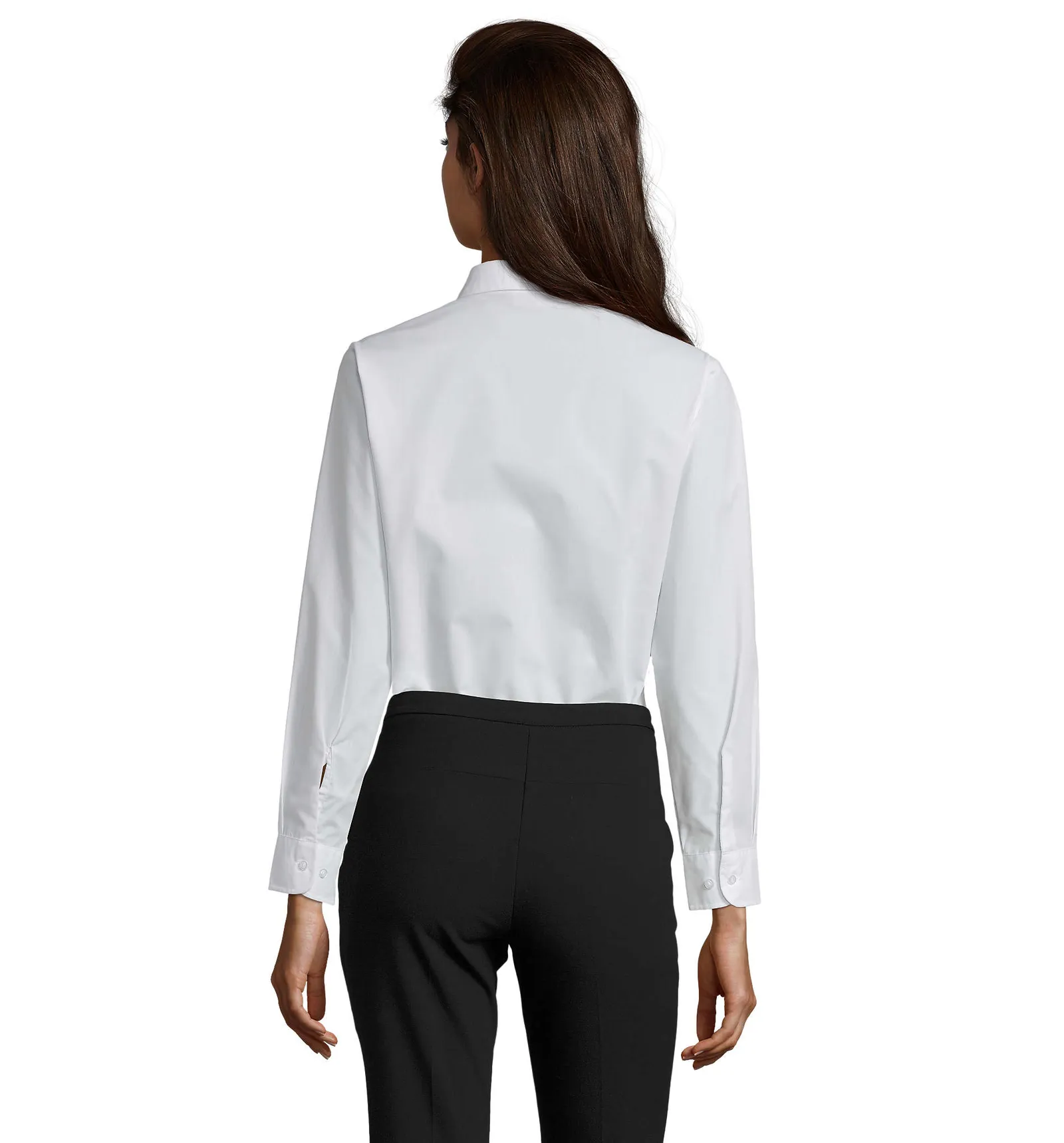 Camicia manica lunga SOL'S Executive, White, su modello, retro