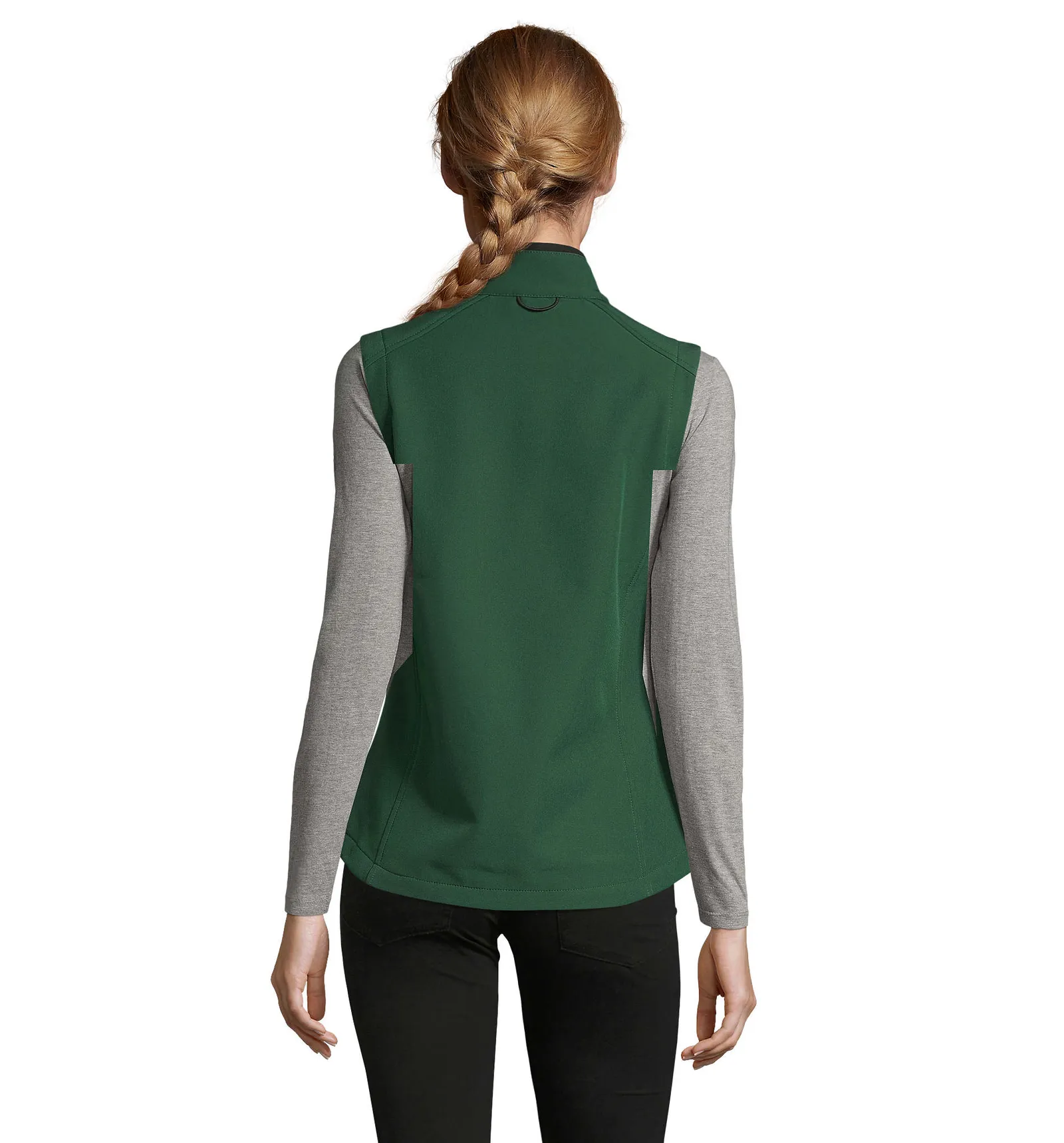 Gilet SOL'S Rallye Women, Bottle green, su modello, retro