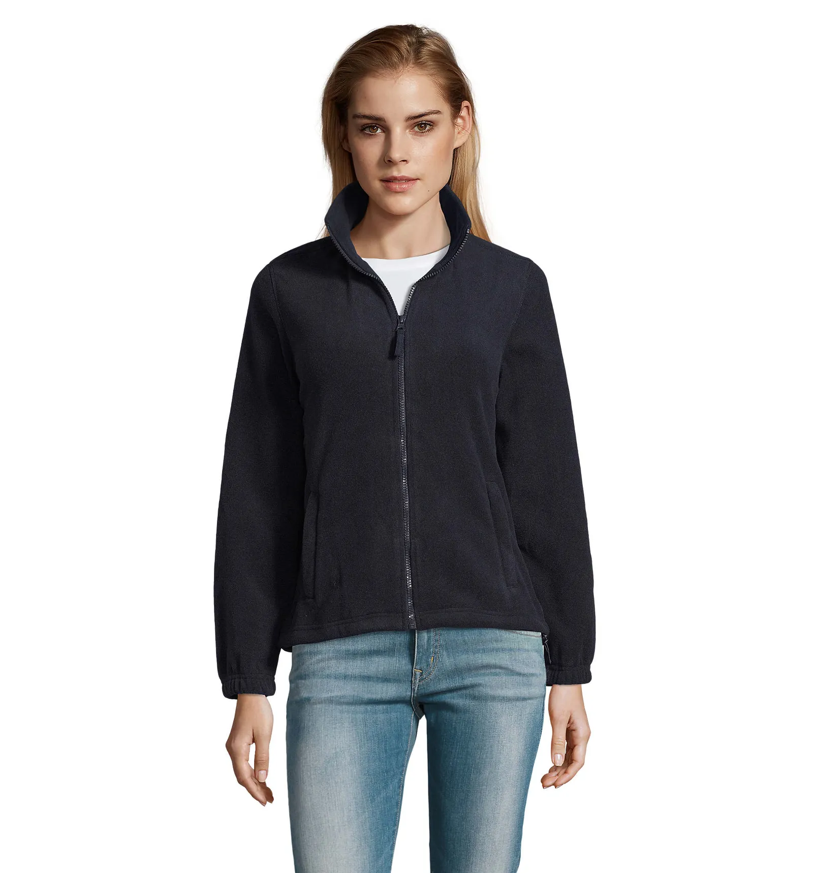 Pile SOL'S North Women, Navy, su modello, fronte