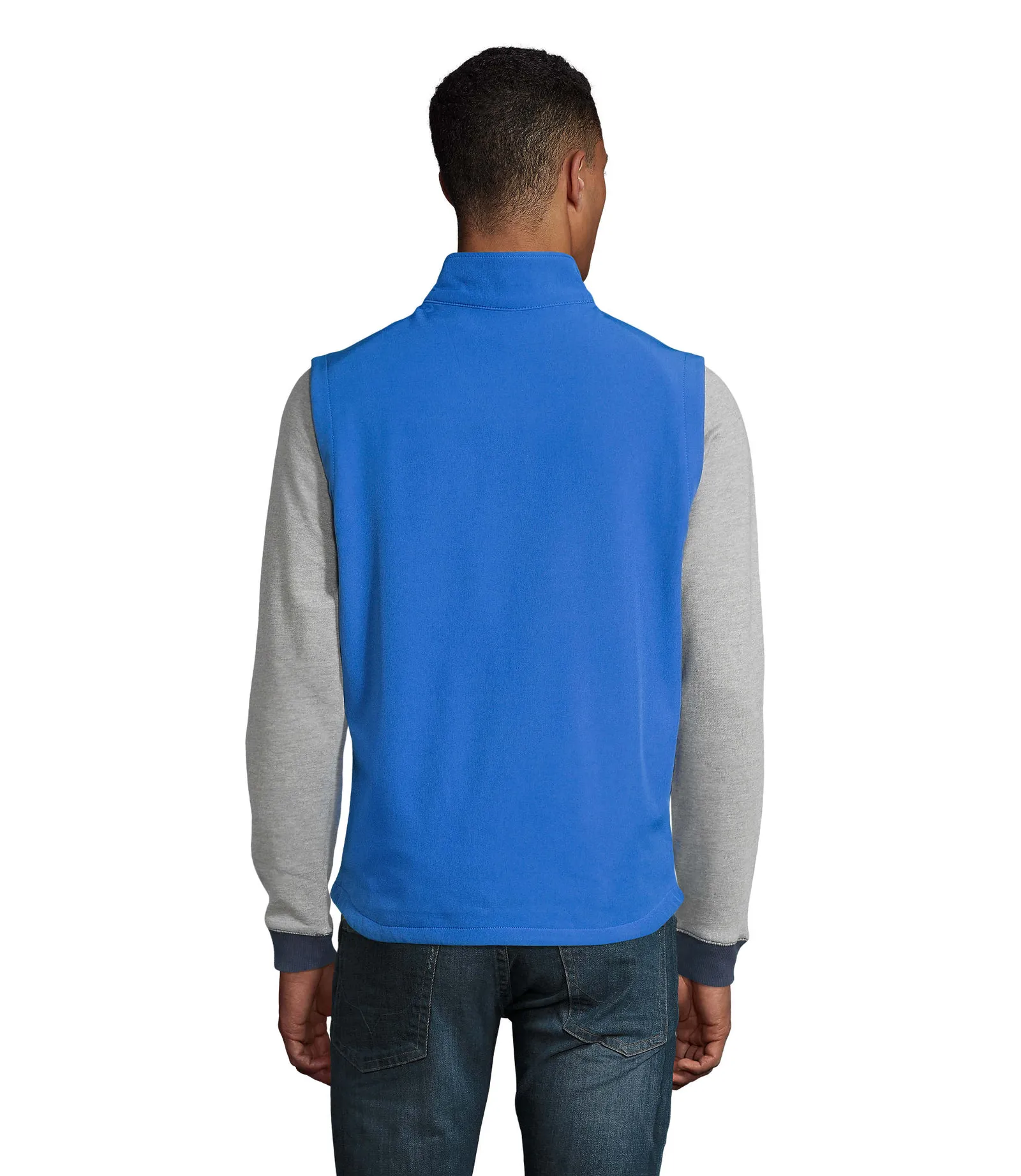 Gilet SOL'S Race BW Men, Royal blue, su modello, retro
