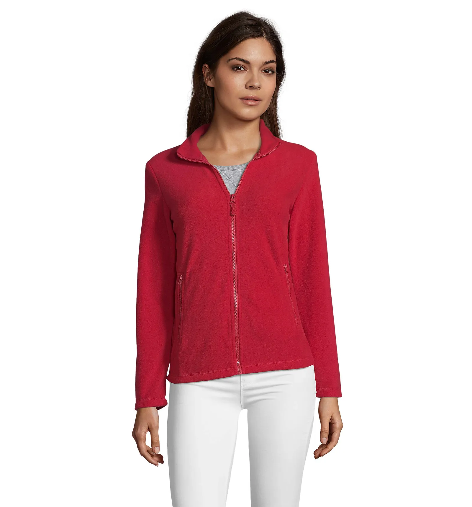 Pile SOL'S Norman Women, Red, su modello, fronte