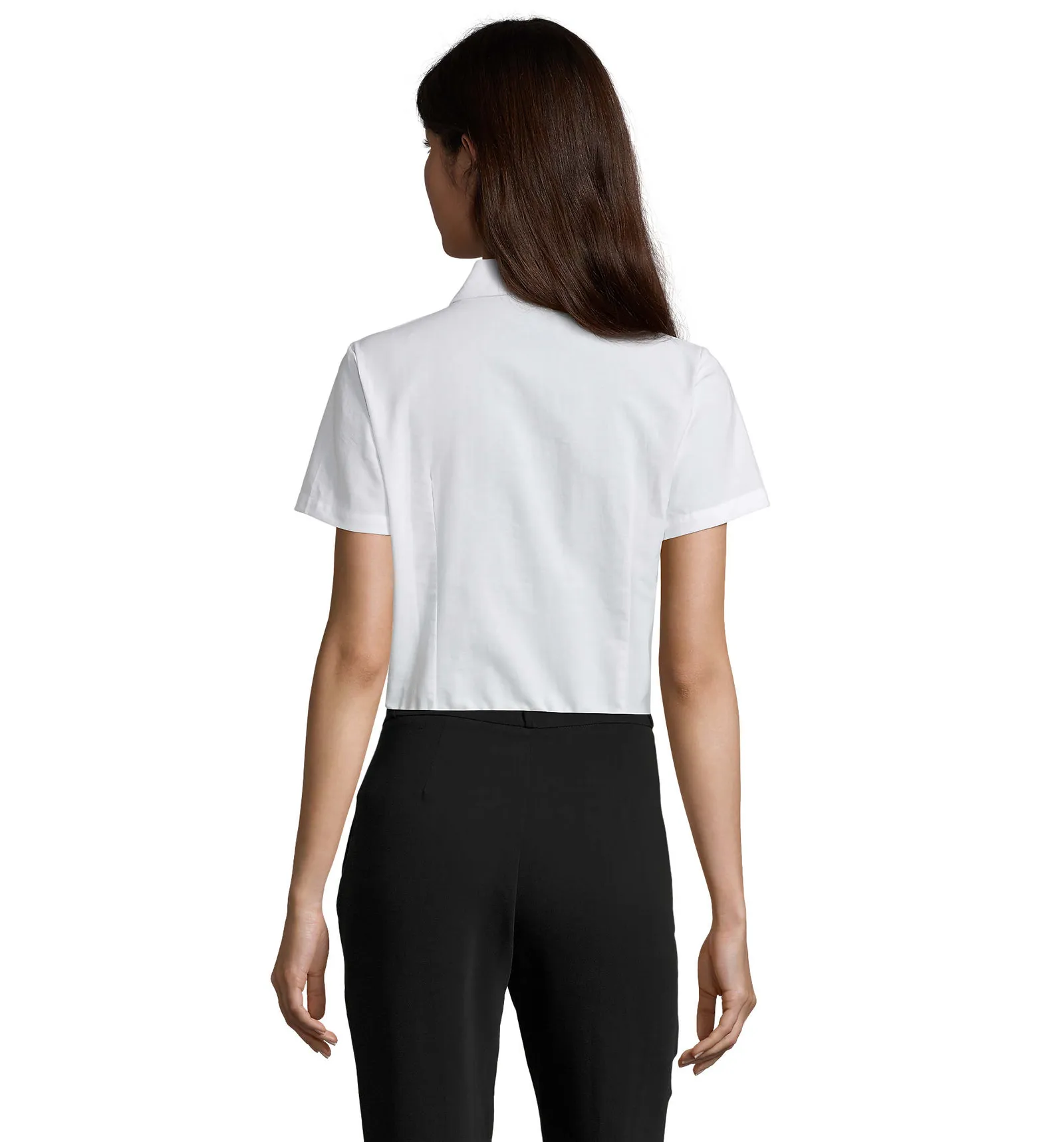 Camicia manica corta SOL'S Elite, White, su modello, retro
