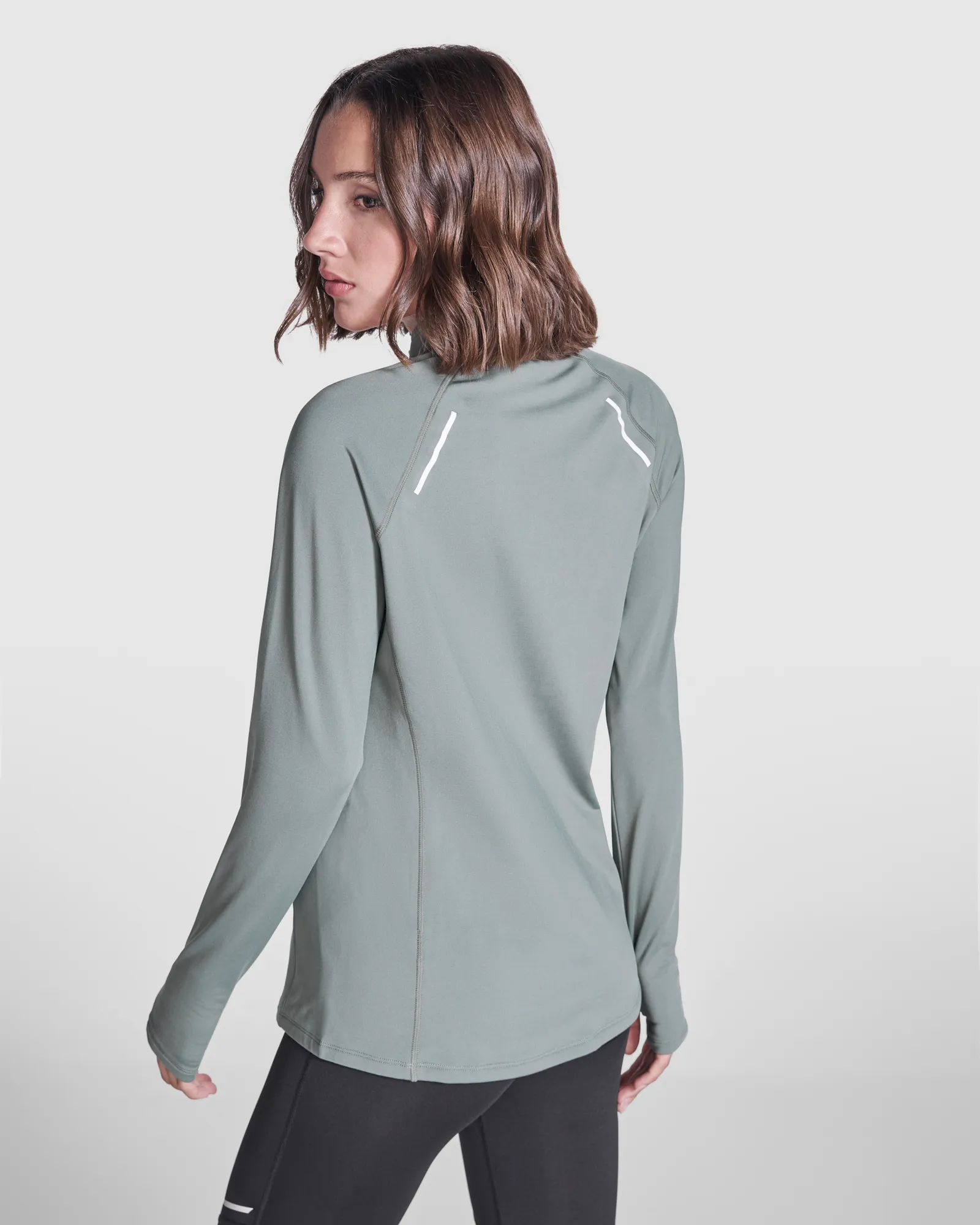 Felpa con zip Roly Estambul Woman, Verde Laurel, dettaglio 4
