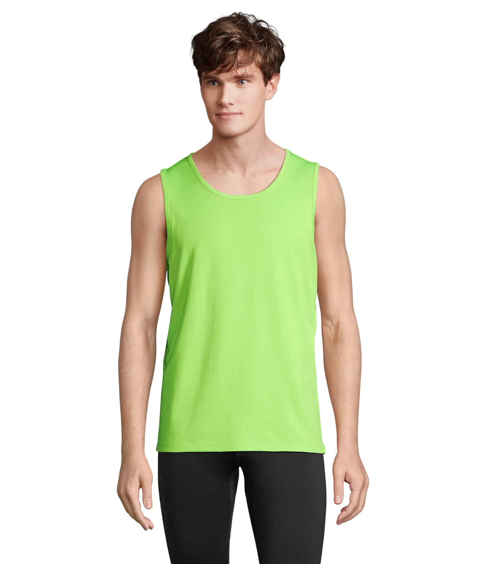 Sporty TT Men Verde fluo indossata fronte