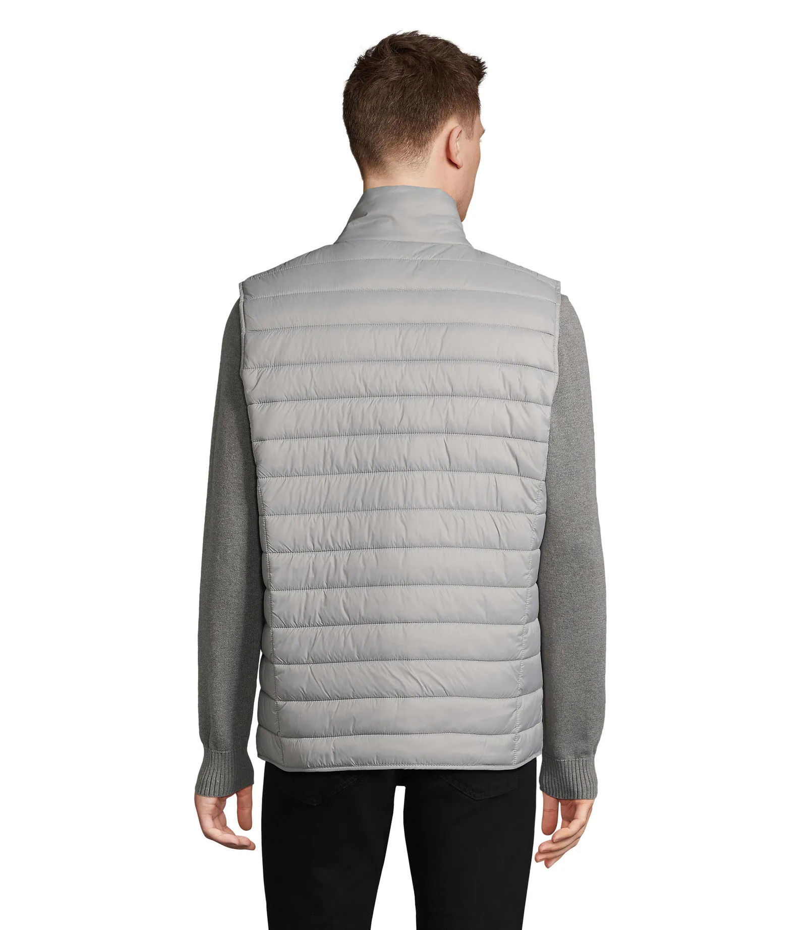 Gilet SOL'S Wave Men, Metal grey, su modello, retro