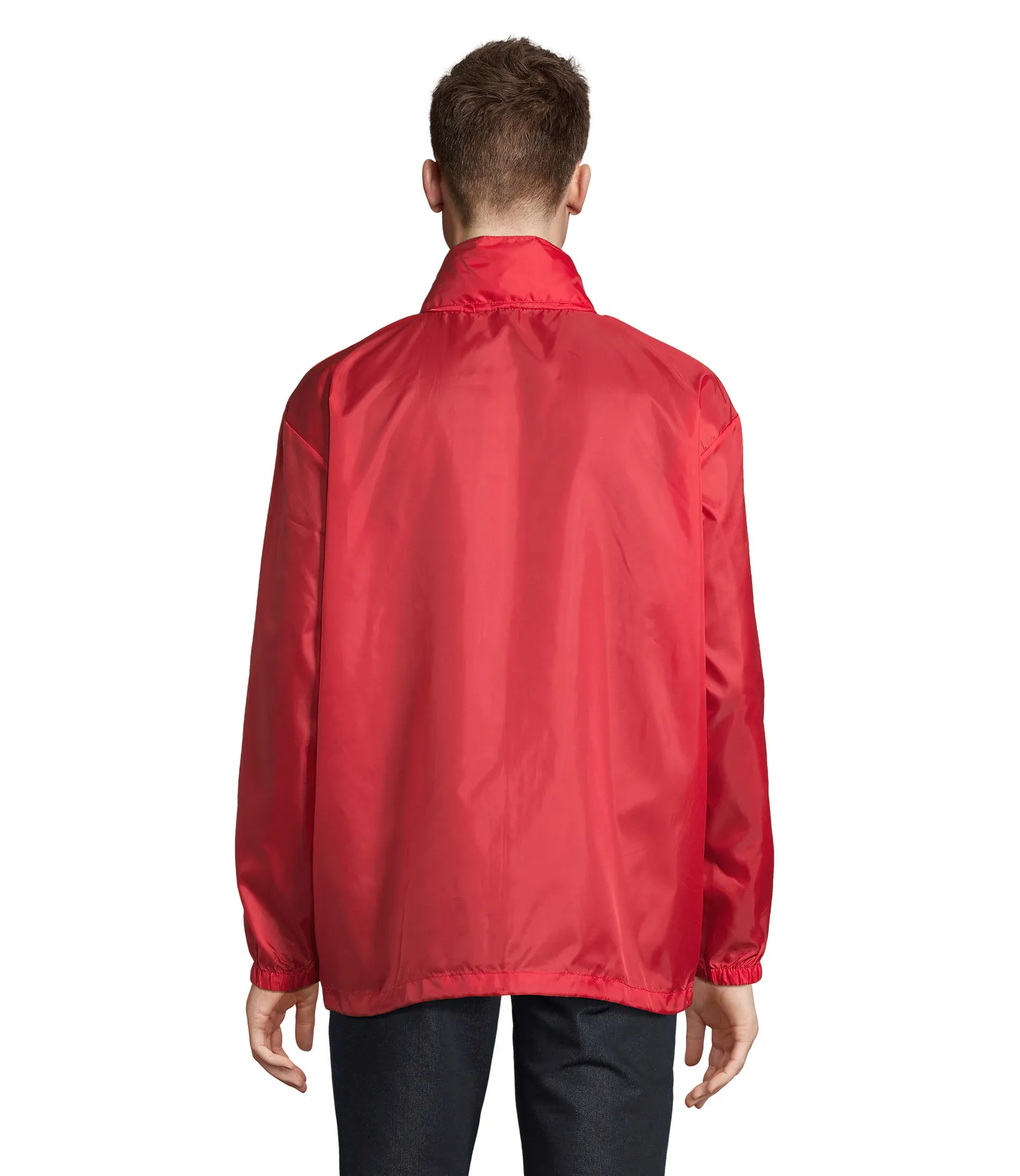 Giacca antivento SOL'S Shift, Red, su modello, retro
