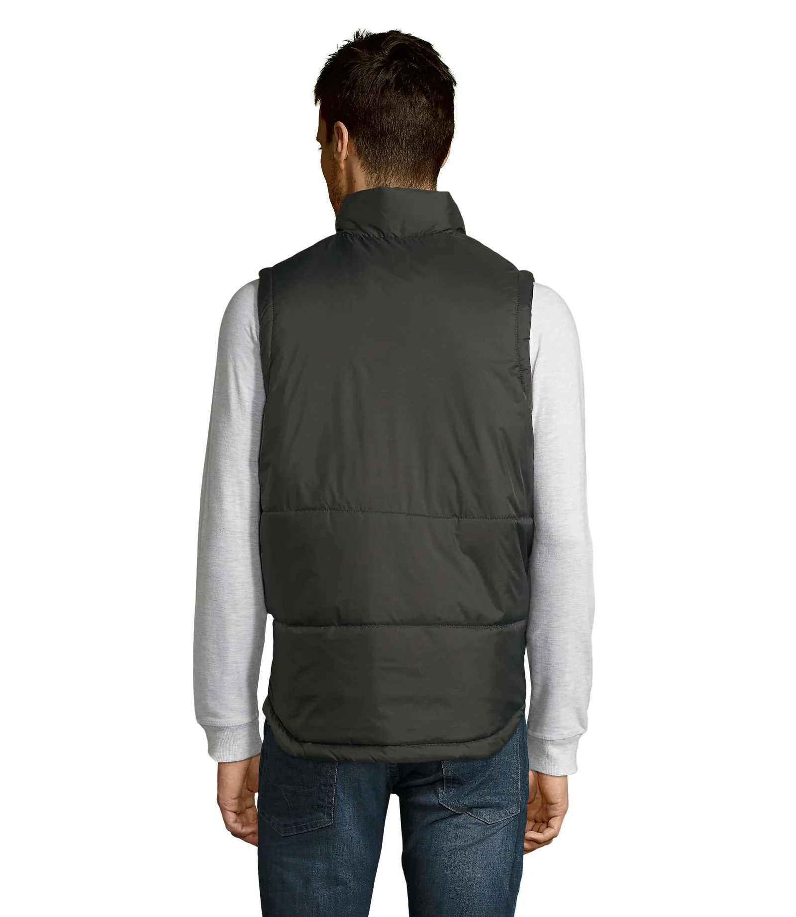 Gilet SOL'S Warm, Charcoal grey, su modello, retro