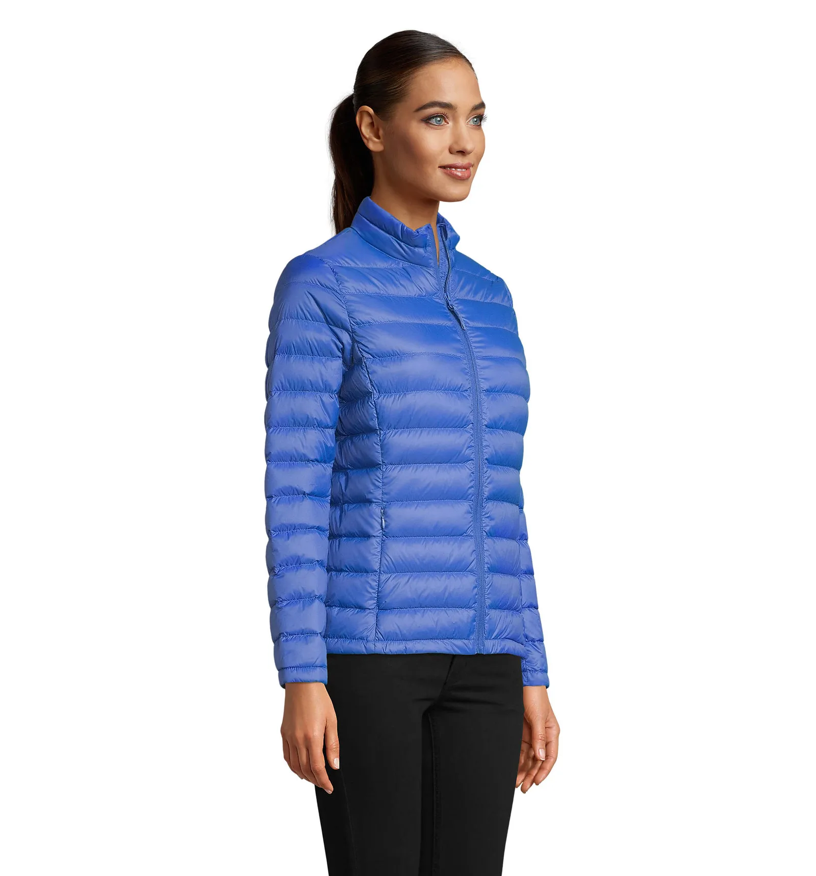 Giubbotto SOL'S Wilson Women, Royal blue, su modello, lato