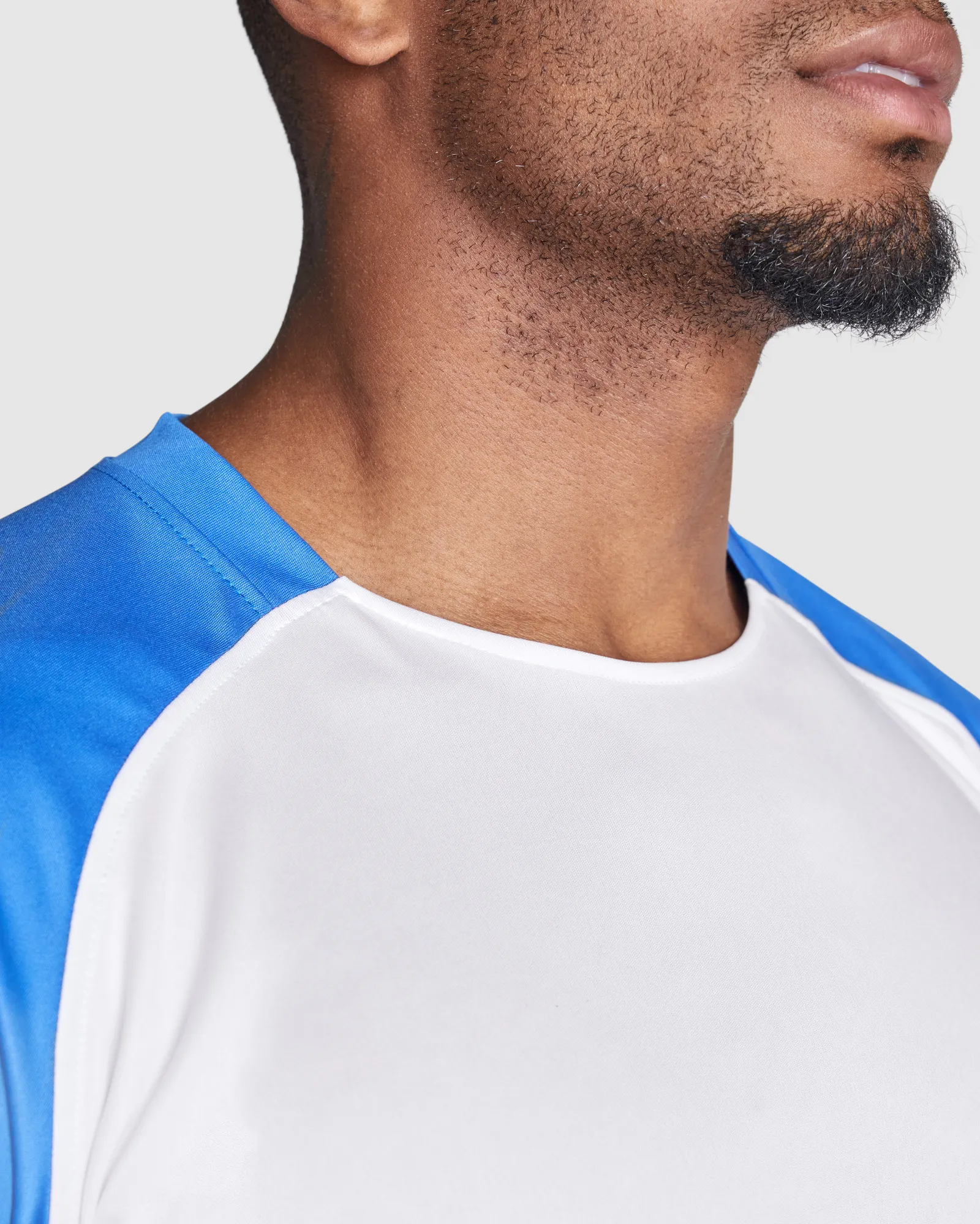 T-shirt tecnica Roly Bugatti, Bianco/Blu Reale, dettaglio 3