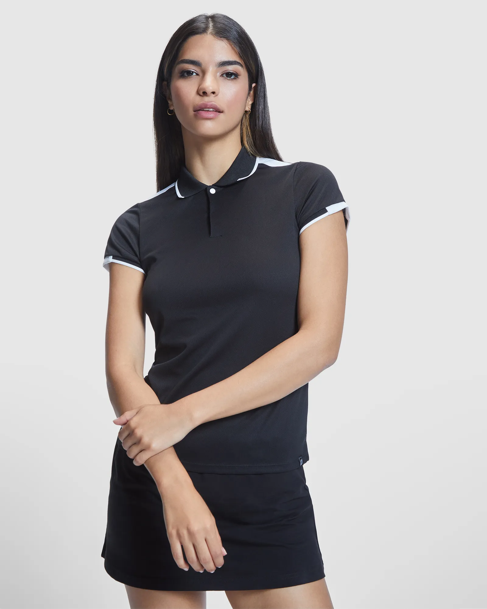 Polo tecnica Roly Tamil Woman, Nero/Bianco, dettaglio