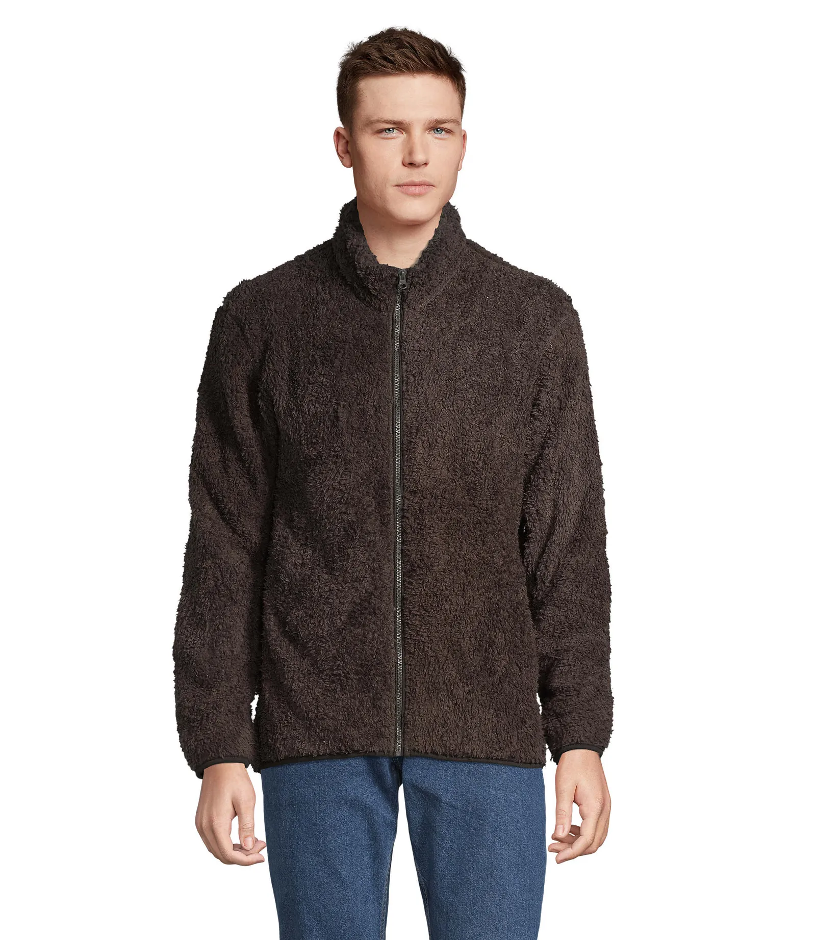 Pile SOL'S Finch, Carbon grey, su modello, fronte