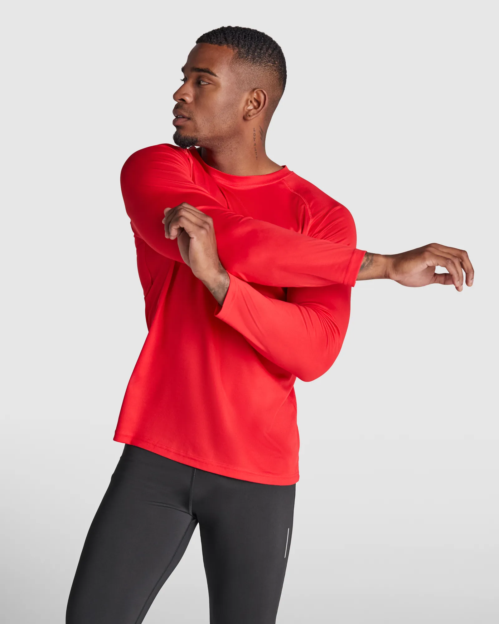 T-shirt tecnica Roly Montecarlo L/S, Rosso, dettaglio 3