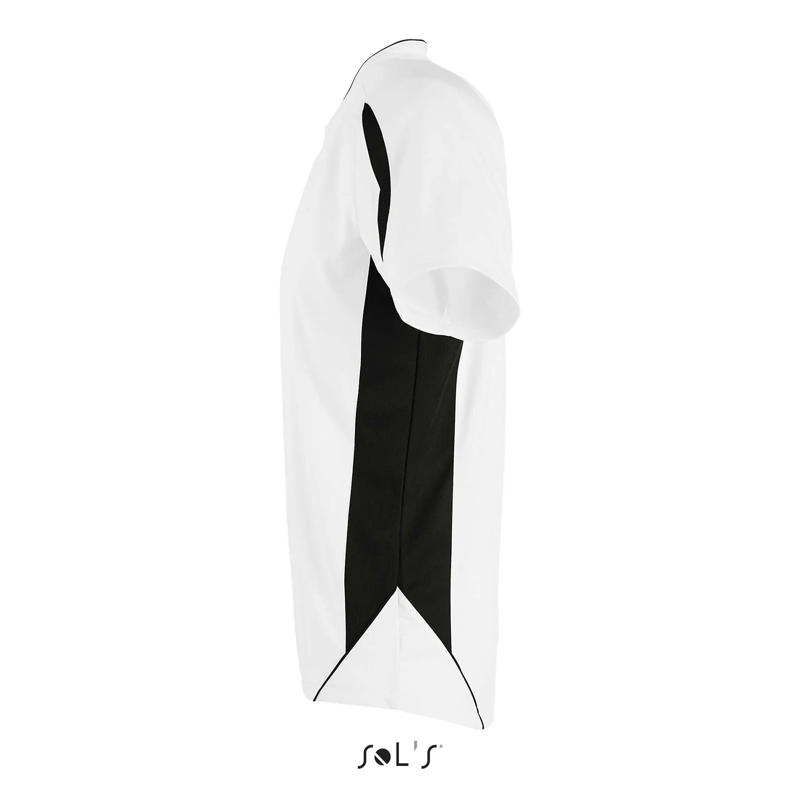 T-shirt tecnica SOL'S Maracana 2 Kids Ssl, White/black, su modello, lato