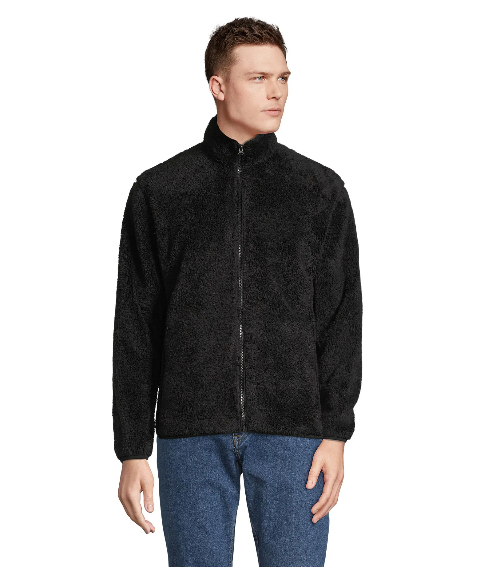 Pile SOL'S Finch, Black, su modello, fronte