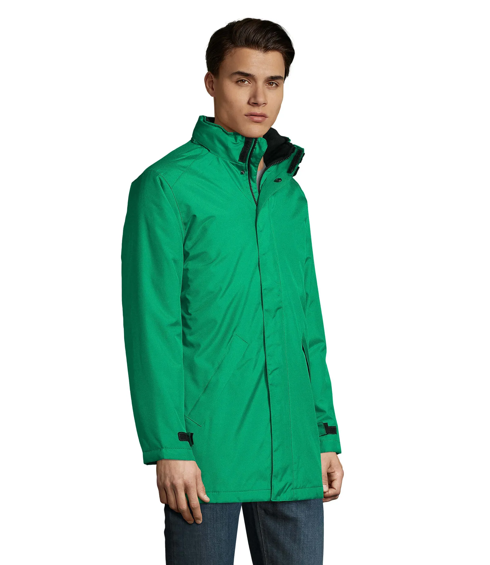 Parka SOL'S Robyn, Kelly green, su modello, lato