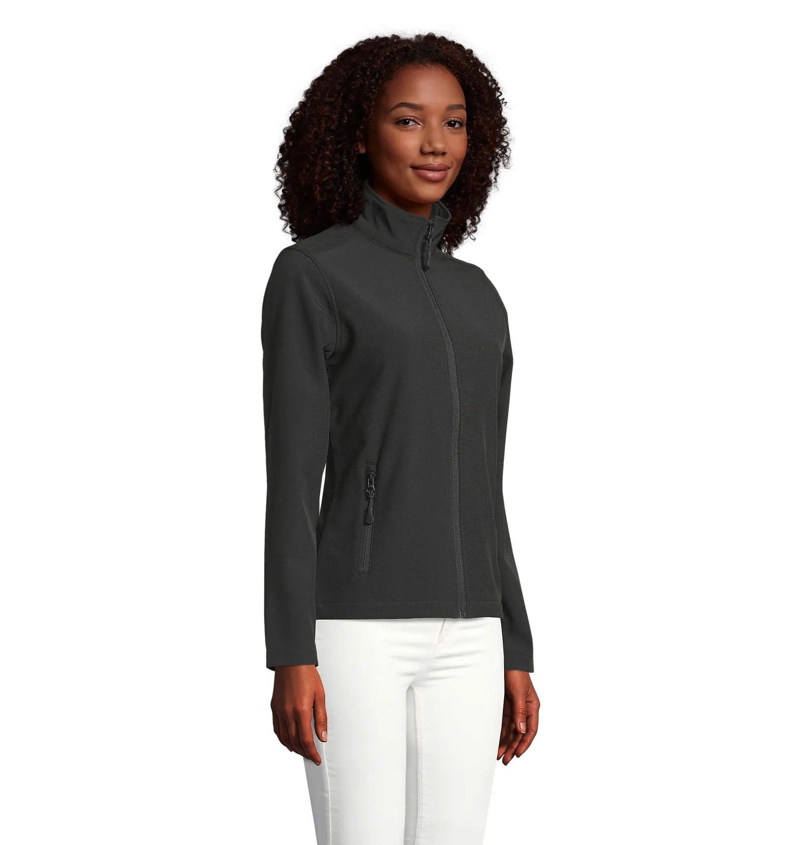Softshell SOL'S Race Women, Black, su modello, lato
