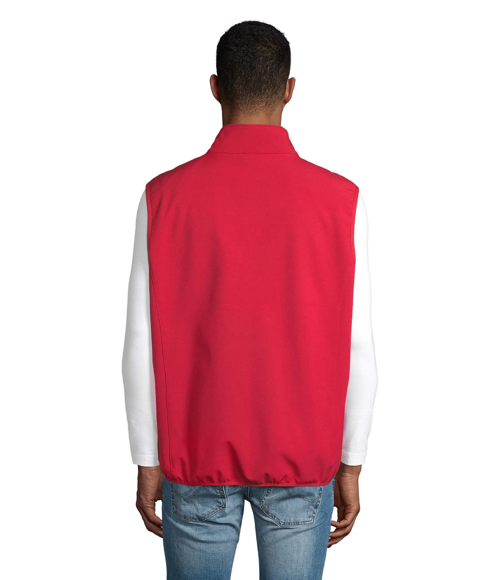 Gilet SOL'S Falcon BW Men, Pepper red, su modello, retro