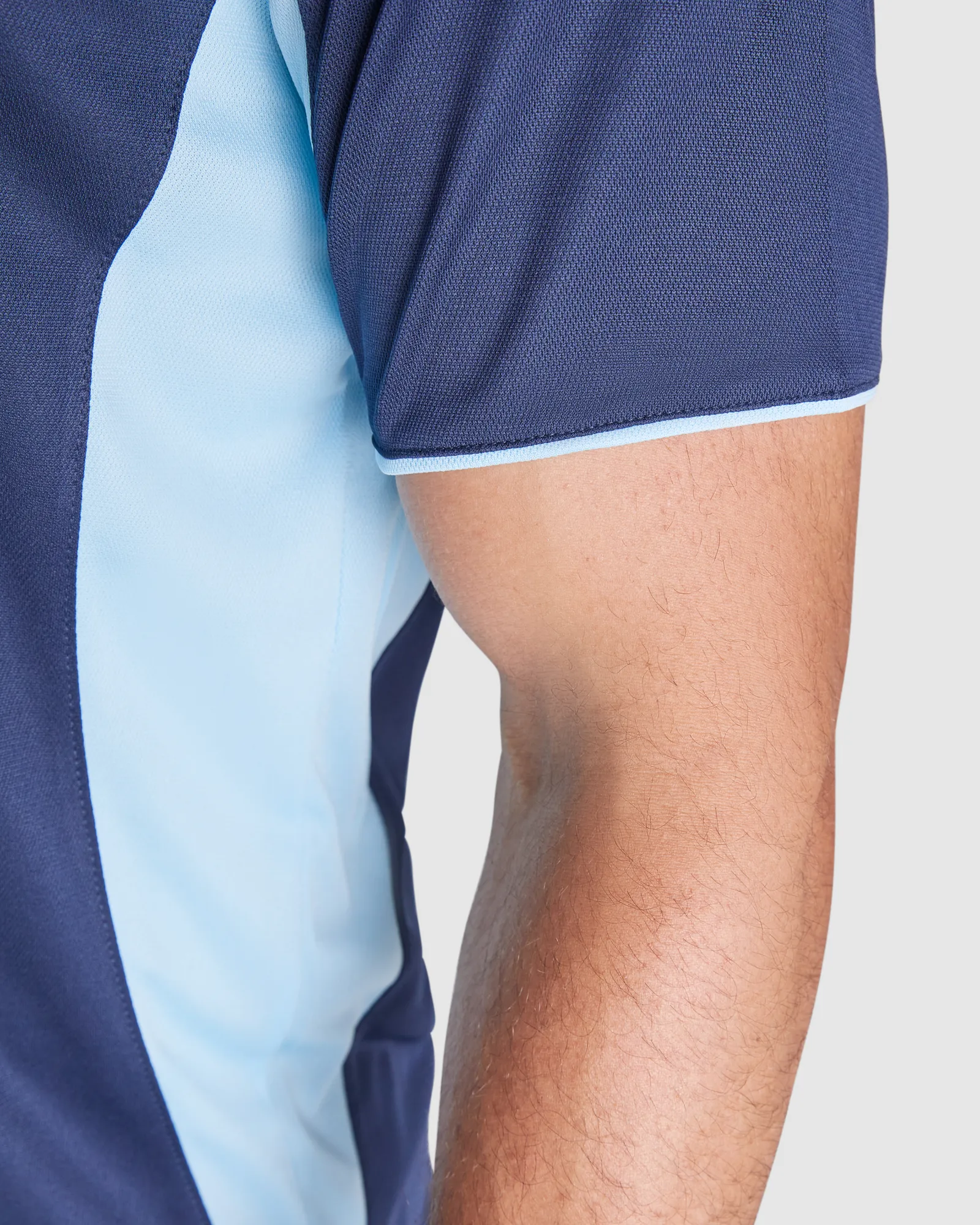 Polo tecnica Roly Montmelo, Blu Navy/Celeste, dettaglio 3