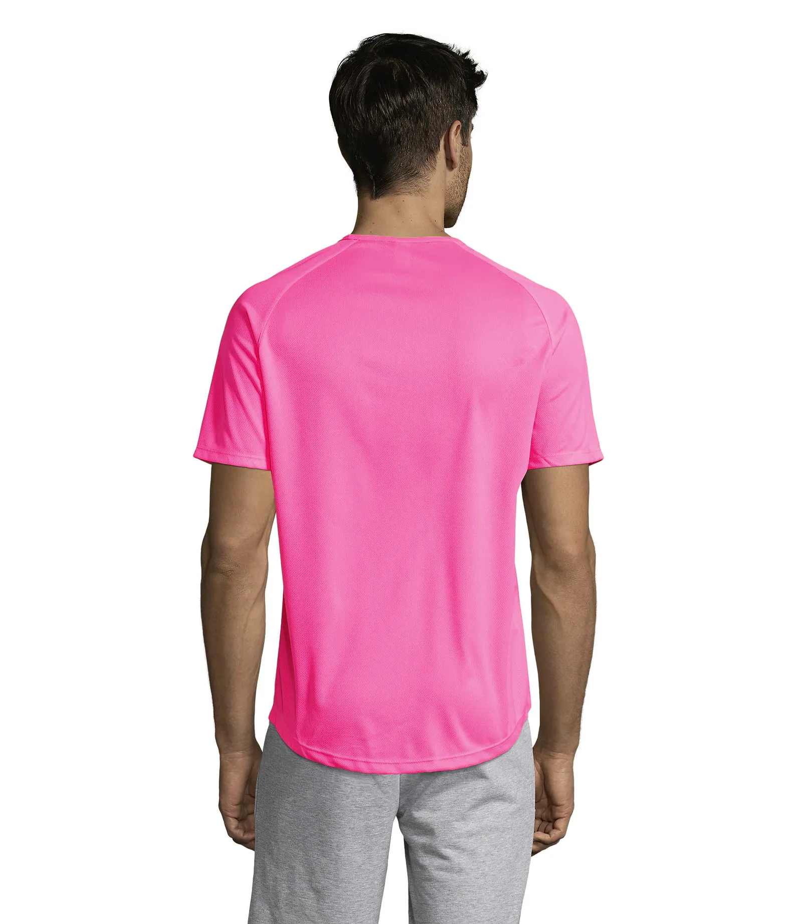 Sporty Rosa fluo 2 indossata retro