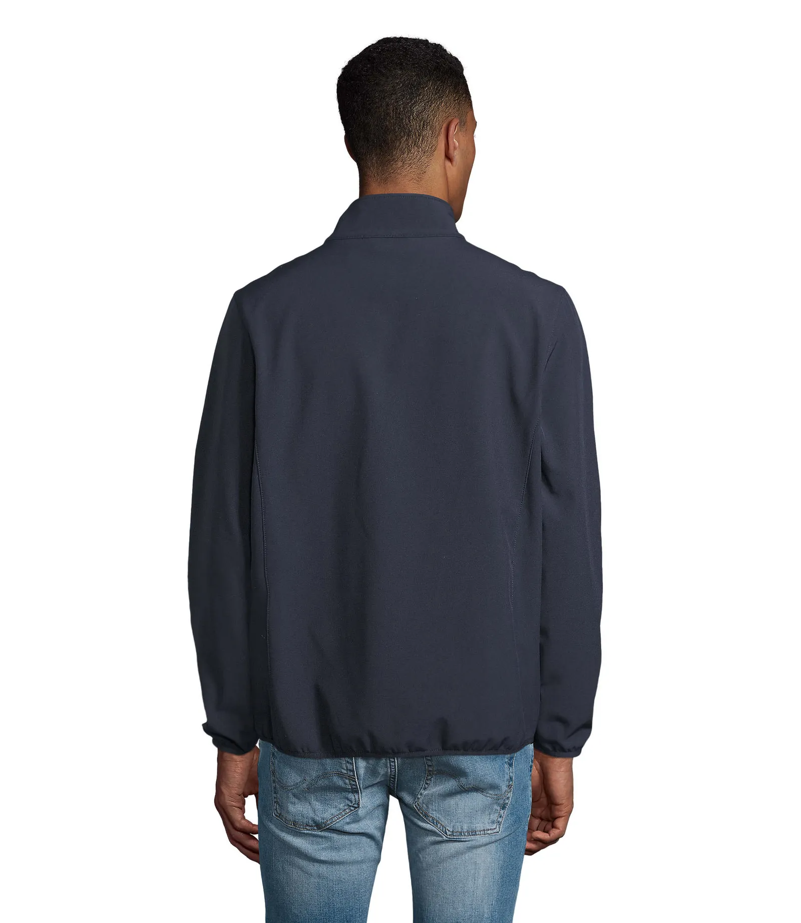 Softshell SOL'S Falcon Men, Abyss blue, su modello, retro