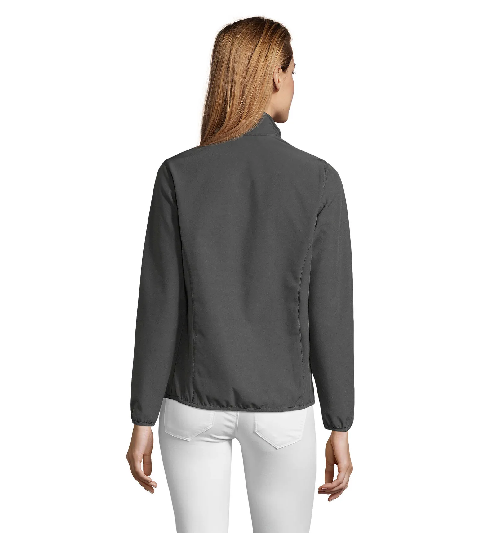 Softshell SOL'S Radian Women, Charcoal grey, su modello, retro