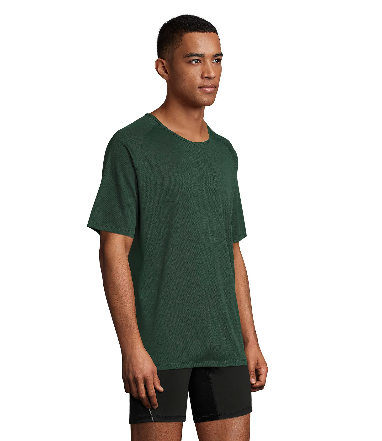 Sporty Verde bosco indossata lato