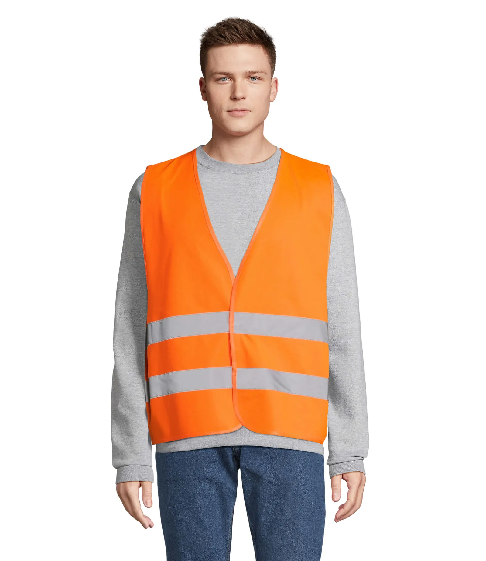 Safety Pro Arancio fluo indossata fronte