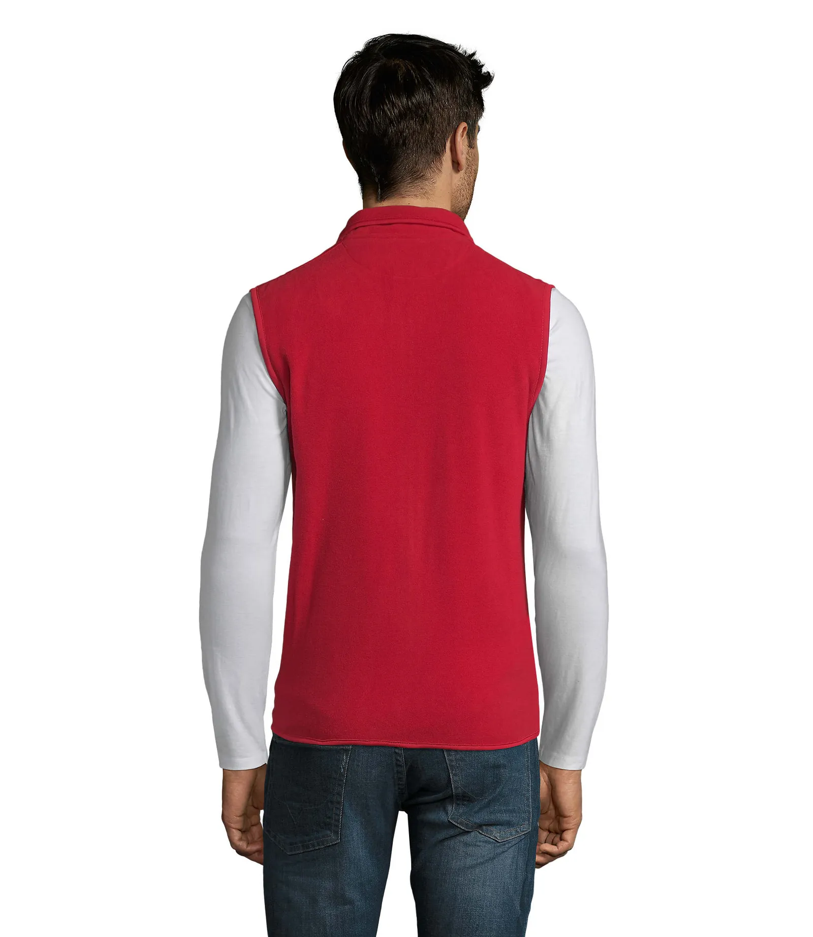 Gilet SOL'S Norway, Red, su modello, retro