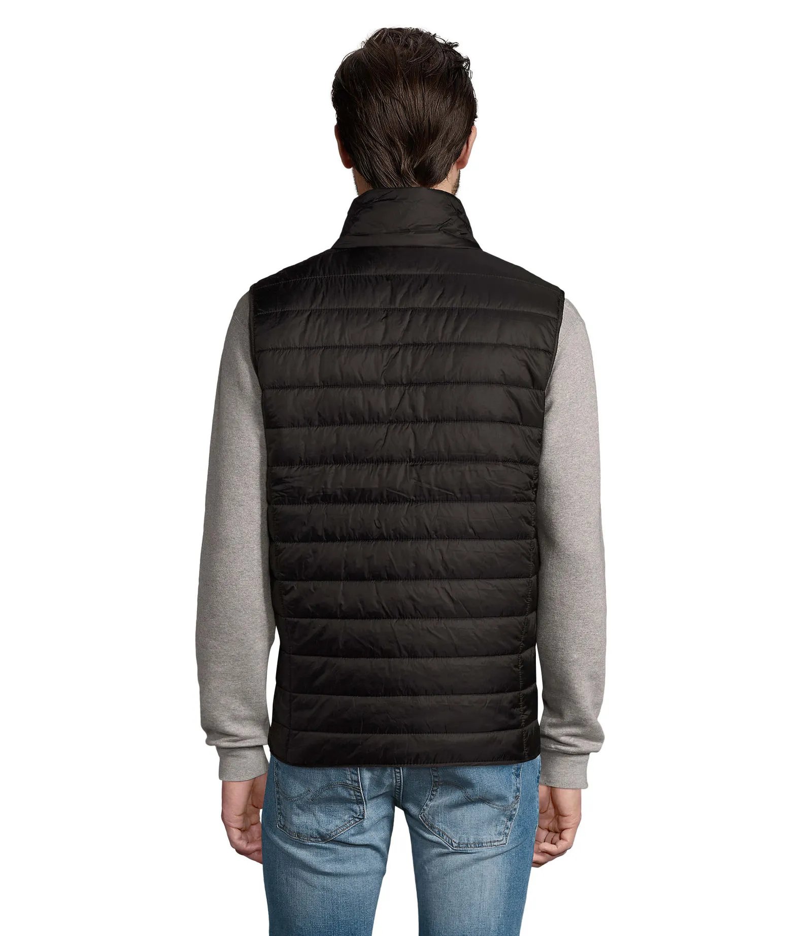 Gilet SOL'S Wave Men, Black, su modello, retro