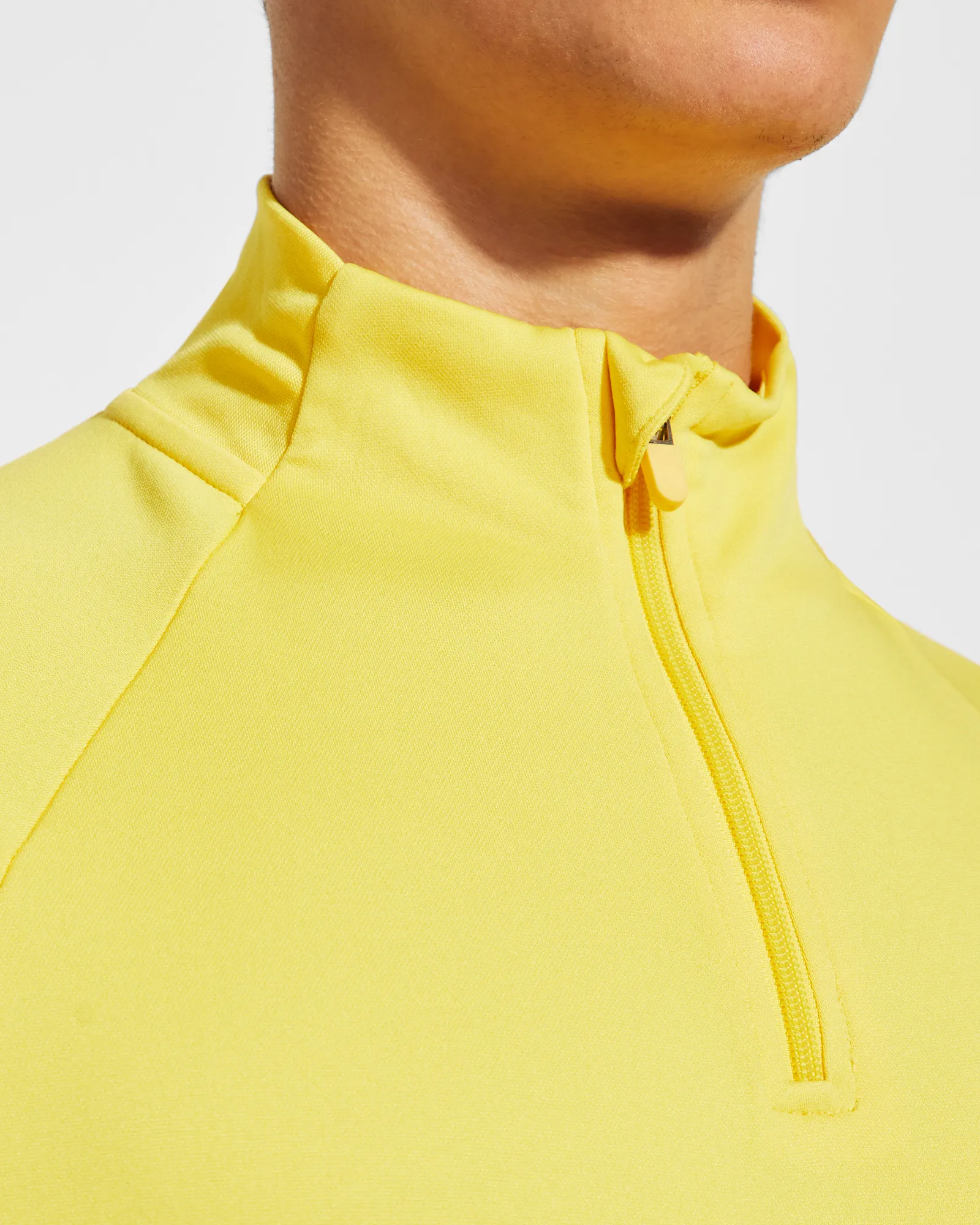 Felpa con mezza zip Roly Epiro, Giallo, dettaglio 3