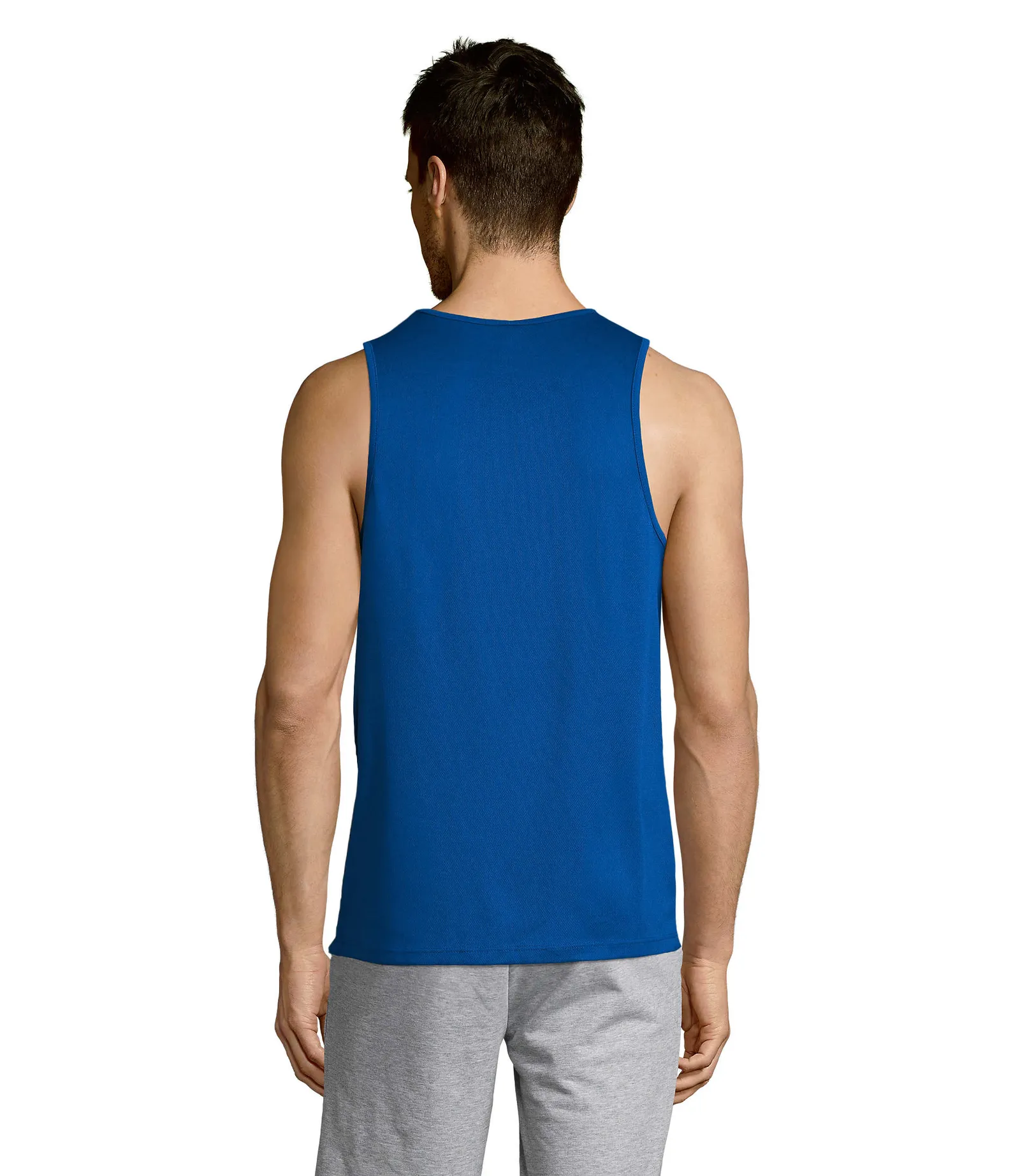 Sporty TT Men Blu royal indossata retro
