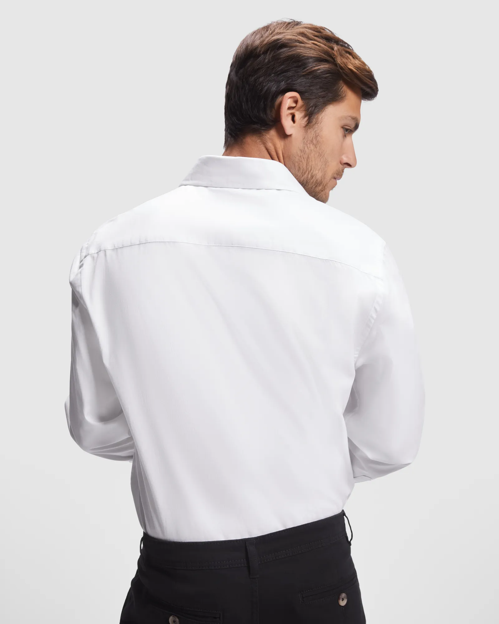 Camicia manica lunga Roly Moscu, Bianco, dettaglio