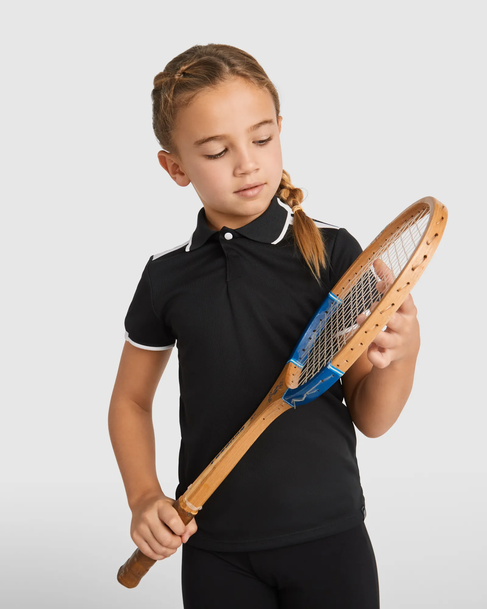 Polo tecnica Roly Tamil, Nero/Bianco, dettaglio