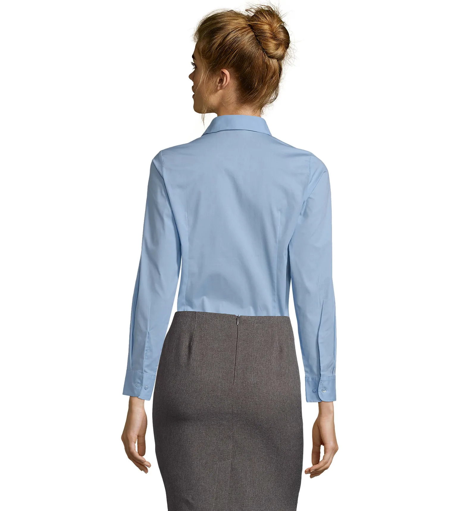 Camicia manica lunga SOL'S Eden, Bright sky, su modello, retro
