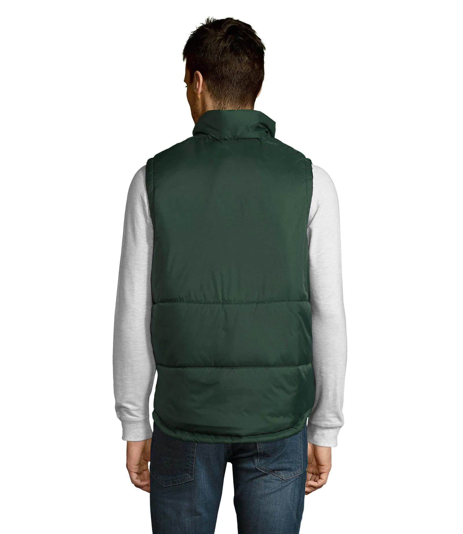 Gilet SOL'S Warm, Forest green, su modello, retro
