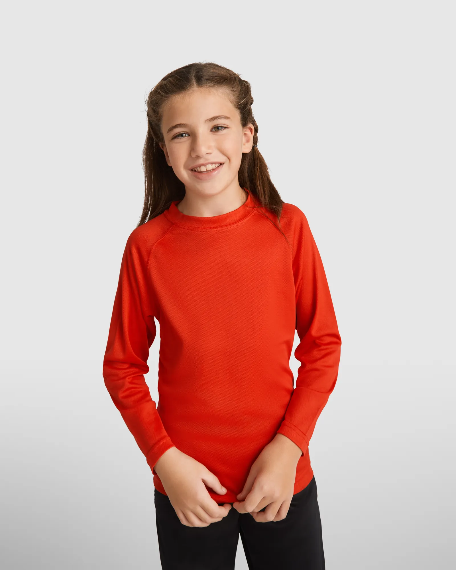 T-shirt tecnica Roly Montecarlo L/S, Rosso, dettaglio